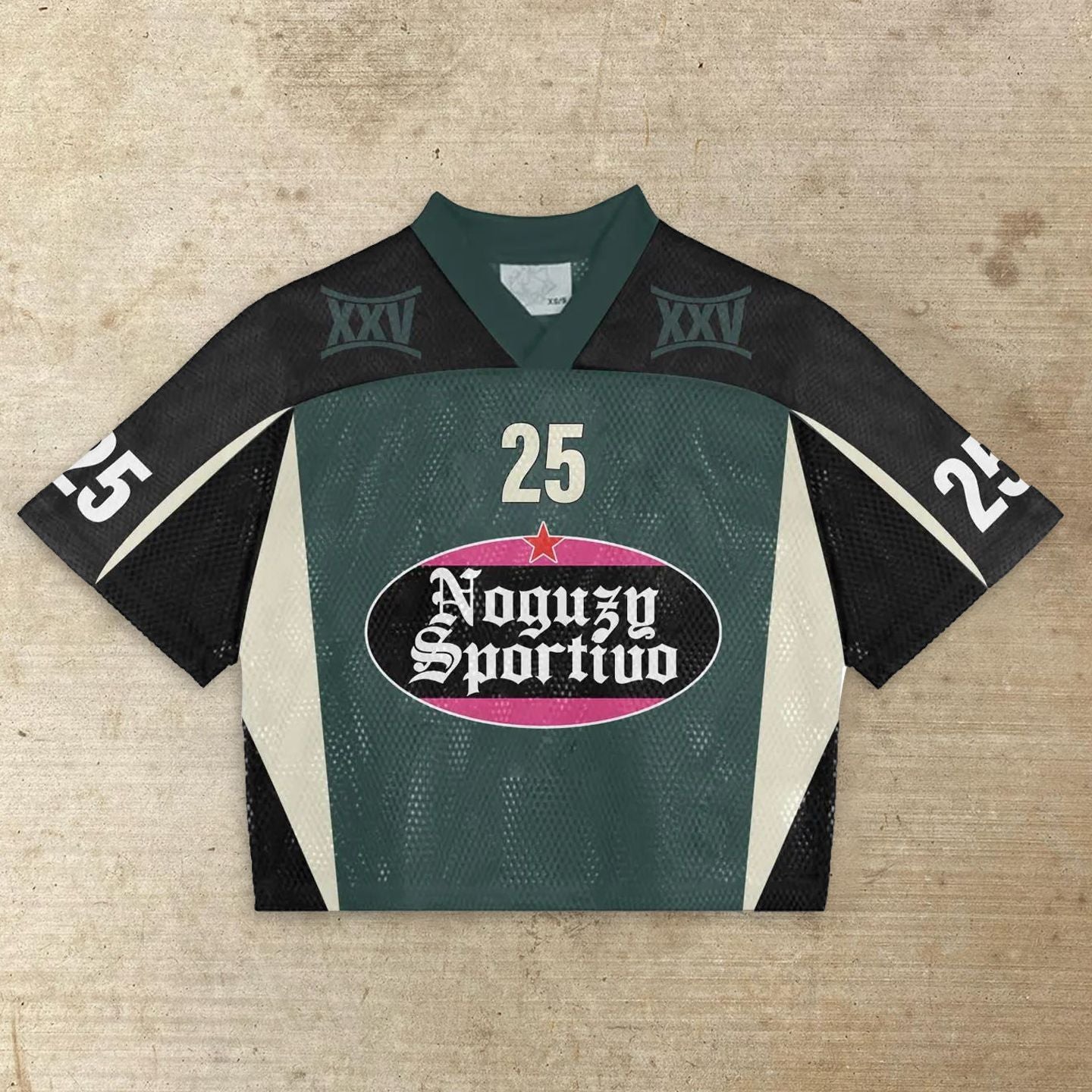 Men's V-Neck Digital Printed Cropped Jerseys.