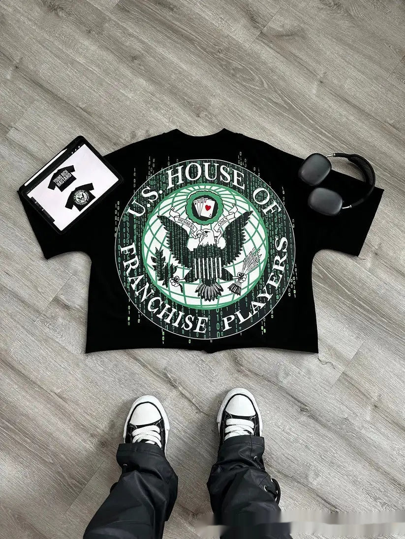 Men's Cotton Oversize Hip-Hop T-Shirts.