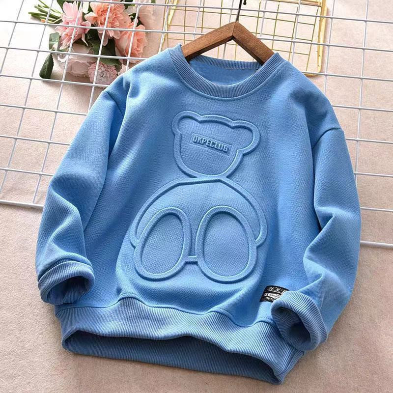 Children's Puff Print Cotton Sweatshirt.