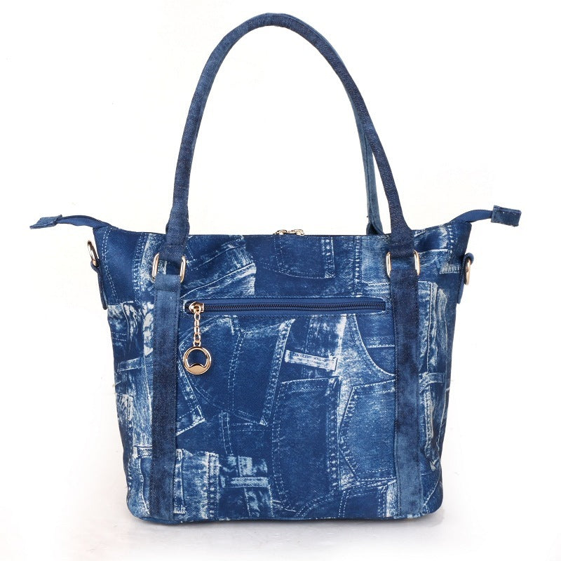 Washed Nostalgic Denim Crossbody Bag.