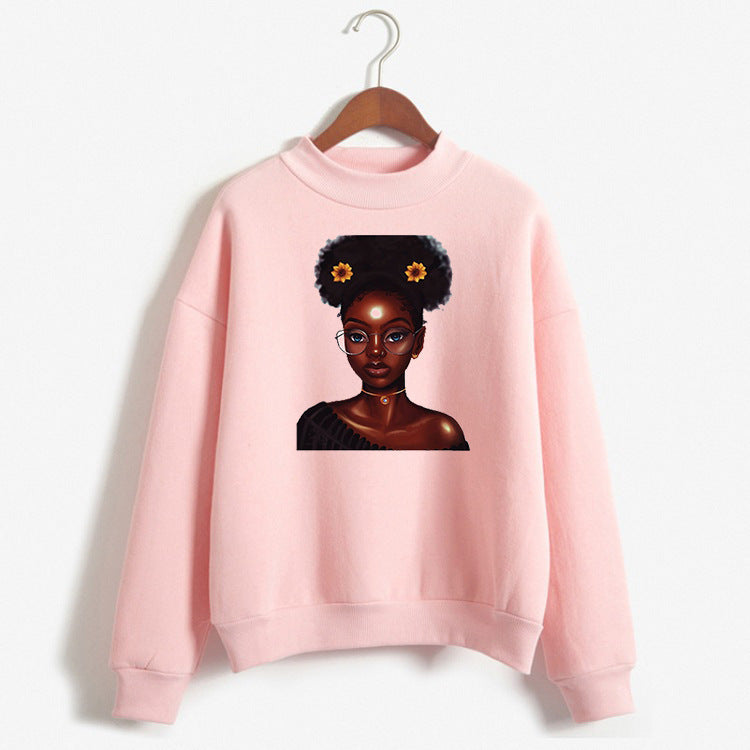 Women's Fashion Loose Pink Sweatshirt.