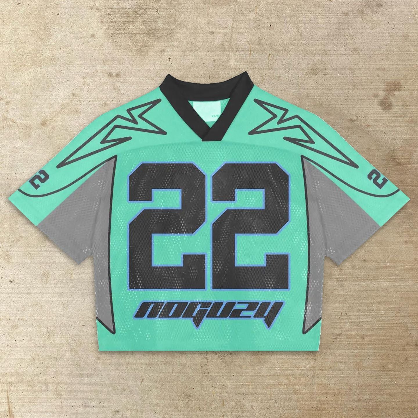 Men's V-Neck Digital Printed Cropped Jerseys.