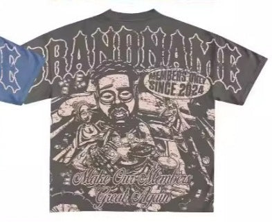 Men's Hip-Hop Graphic Cotton T-Shirt.