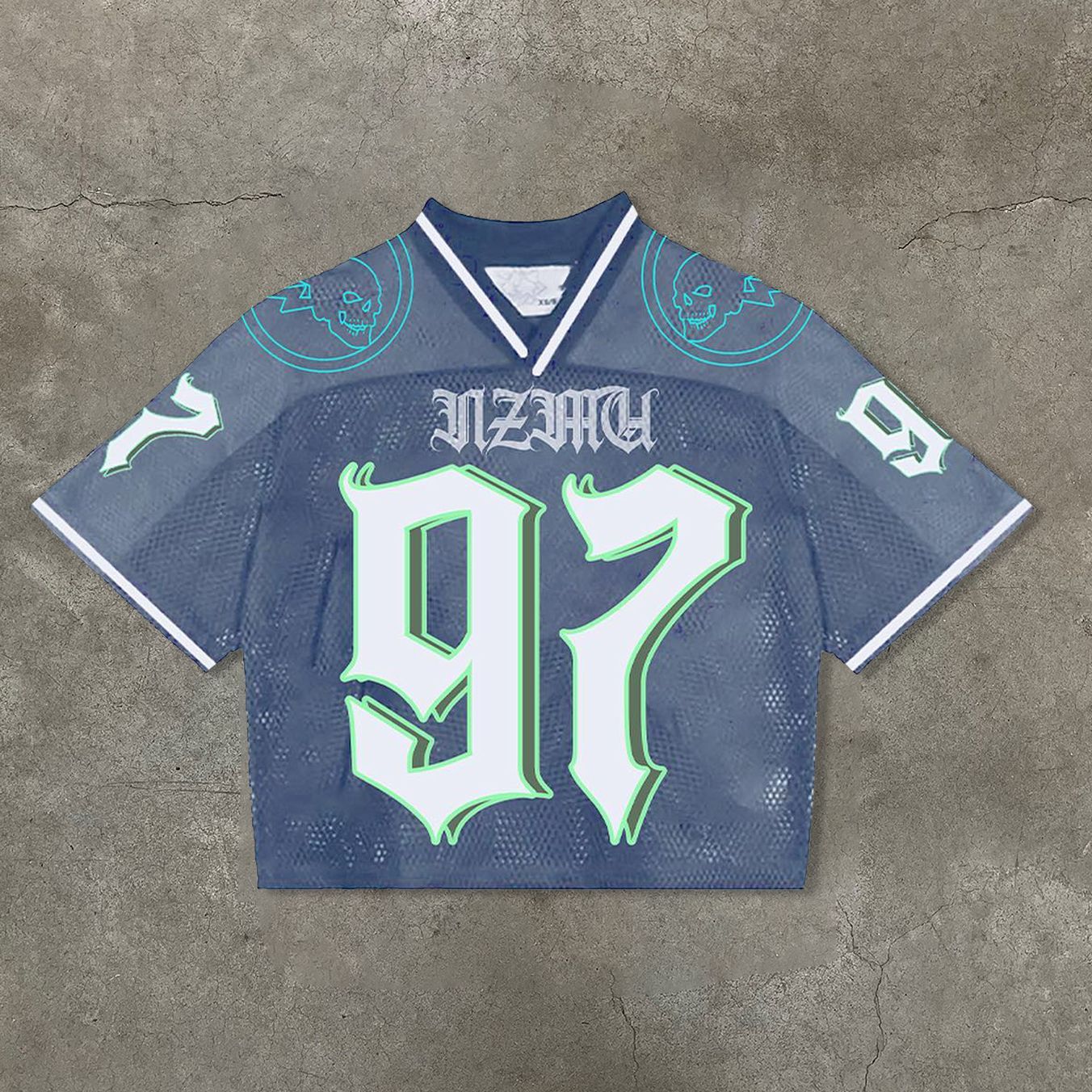 Men's V-Neck Digital Printed Cropped Jerseys.