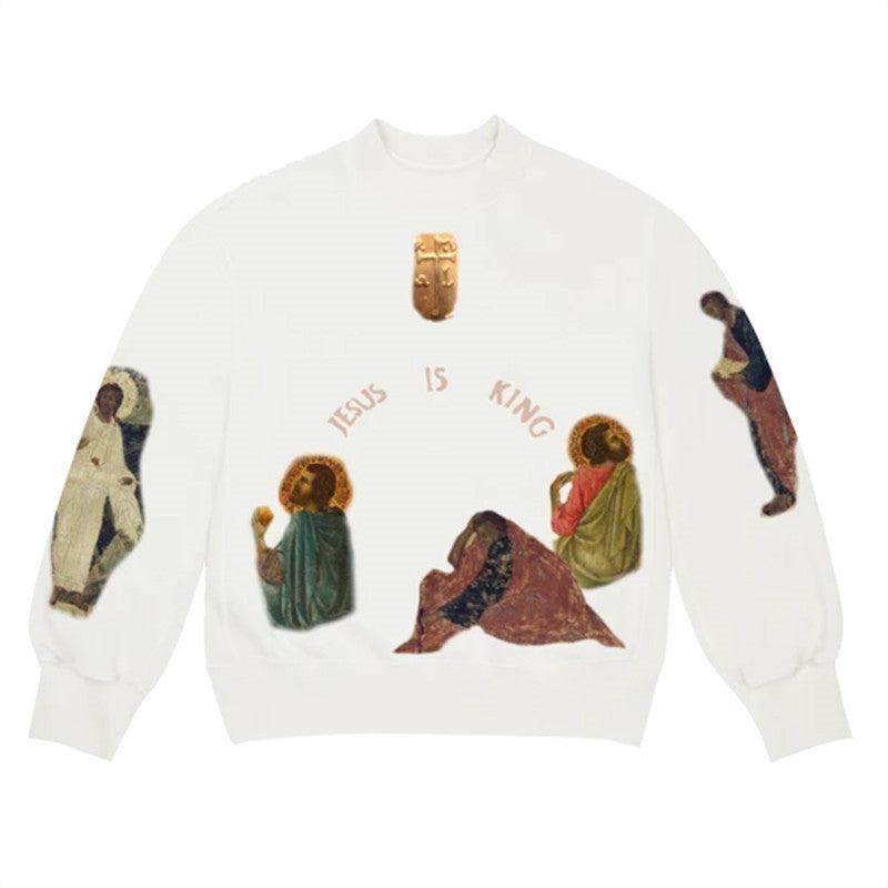 Unisex Heavy-Duty Cotton Jesus Is King Sweatshirt.