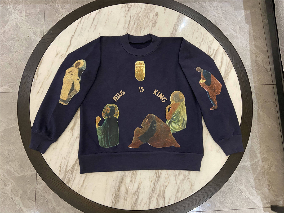 Unisex Heavy-Duty Cotton Jesus Is King Sweatshirt.
