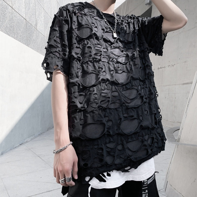 Men's Hip-Hop Trend Half Sleeve Cotton T-Shirt.