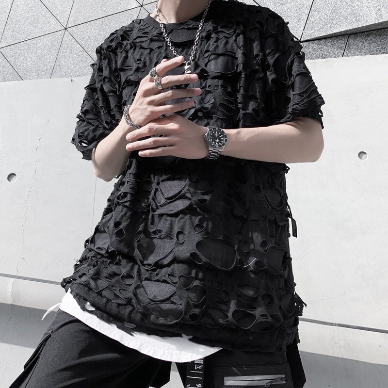 Men's Hip-Hop Trend Half Sleeve Cotton T-Shirt.