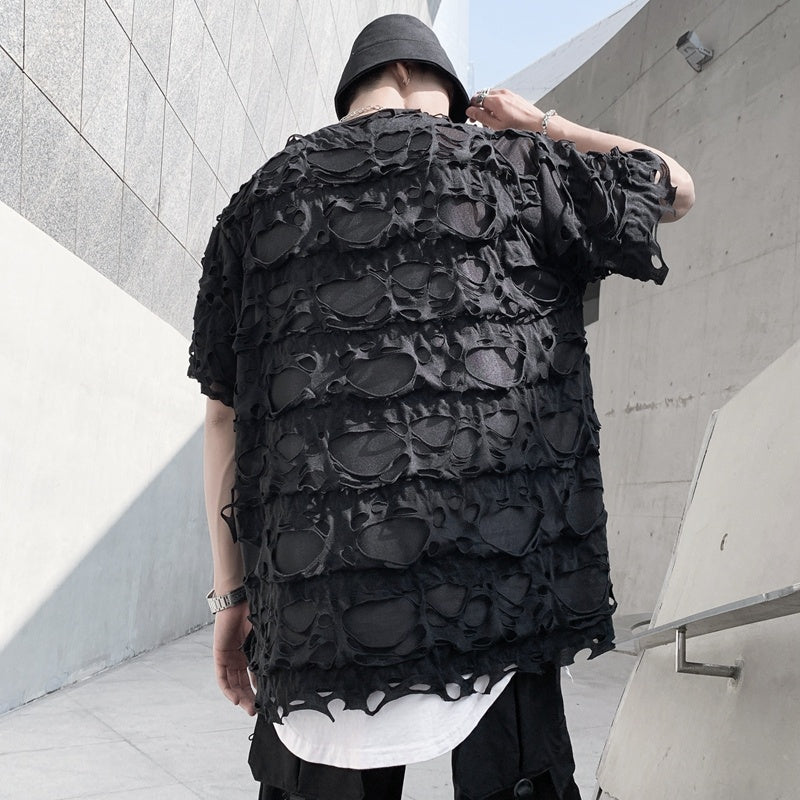 Men's Hip-Hop Trend Half Sleeve Cotton T-Shirt.