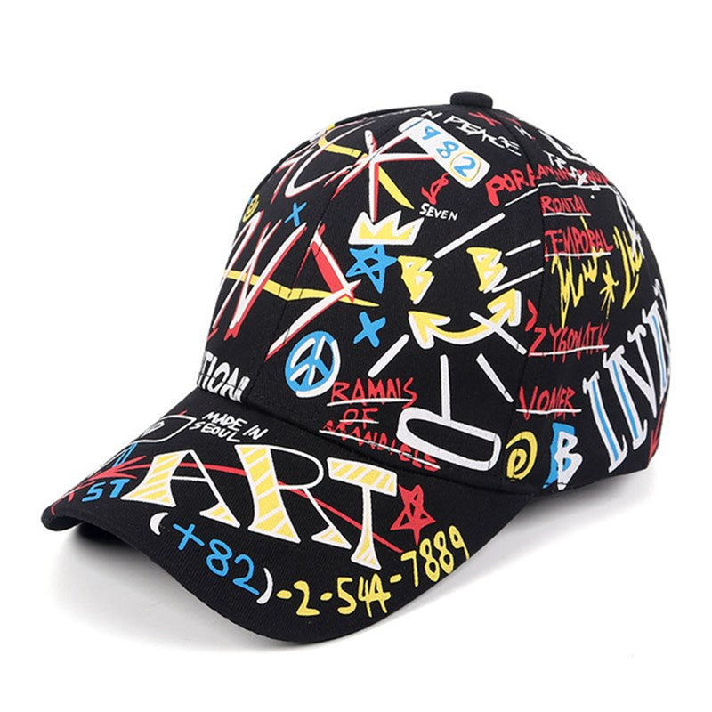 Unisex Hip-Hop Graffiti Baseball Cap.