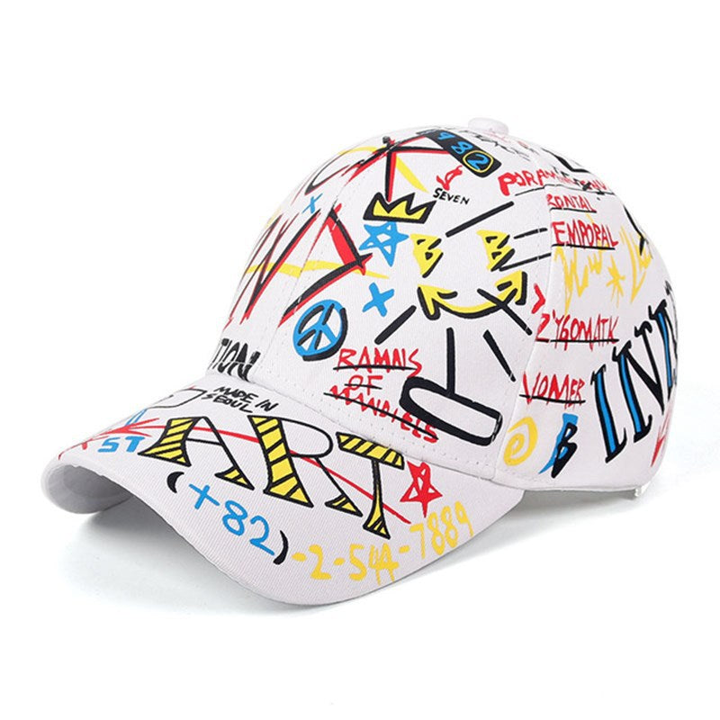 Unisex Hip-Hop Graffiti Baseball Cap.