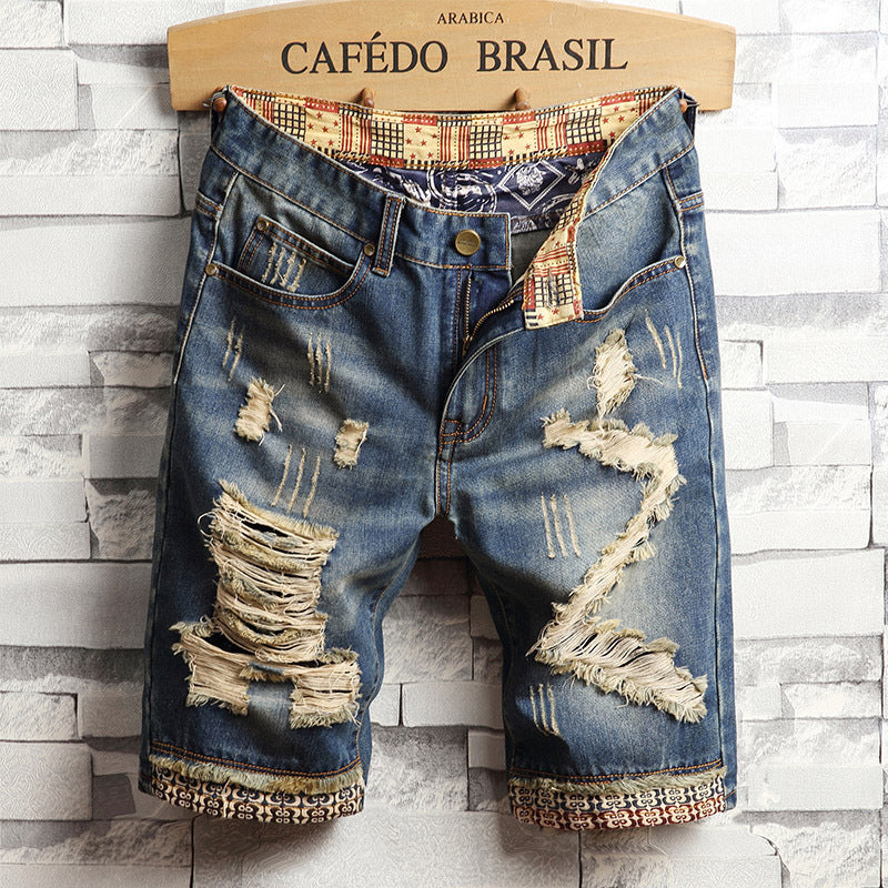 Men's Capris Jean Shorts.