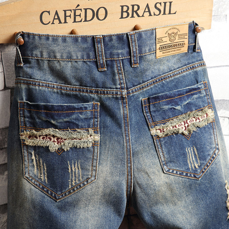 Men's Capris Jean Shorts.