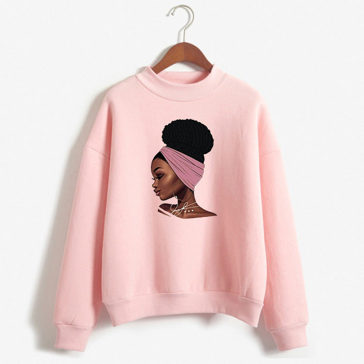 Women's Fashion Loose Pink Sweatshirt.