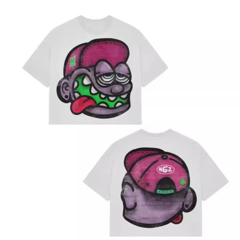 Men's Graphic Printed Cartoon Style T-Shirt.