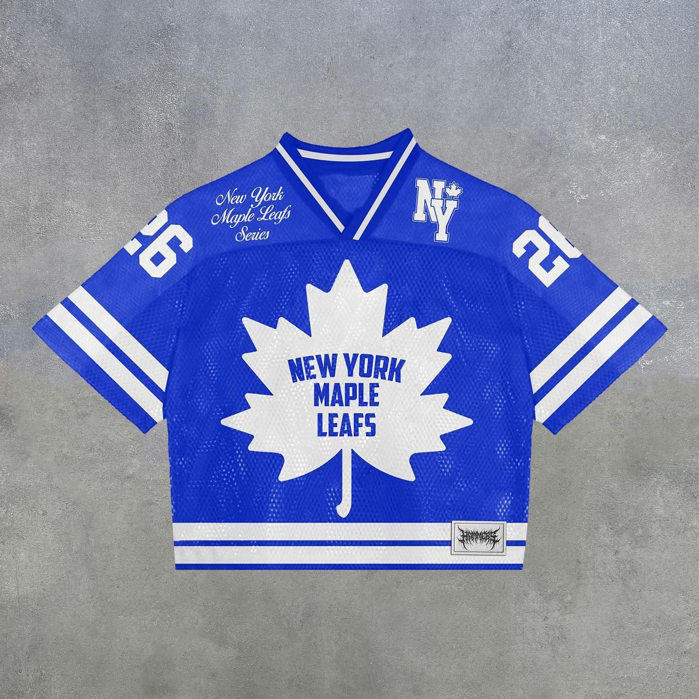 Men's V-Neck Digital Printed Cropped Jerseys.