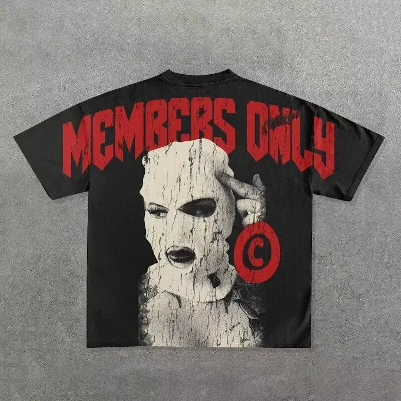 Men's Hip-Hop Gothic Graphic T-Shirts.