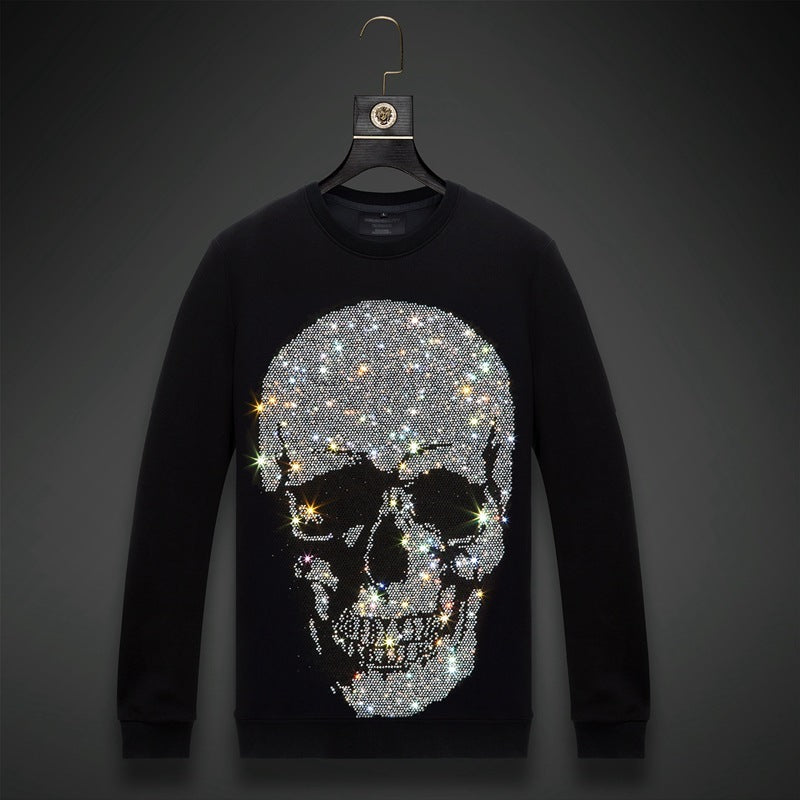 Men's Trendy 100% Cotton Skull Sweatshirt.