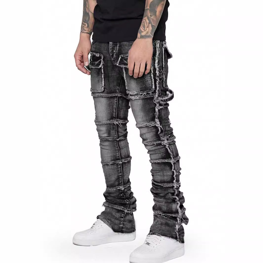 Men's Denim Straight-Leg Fashion Jeans.
