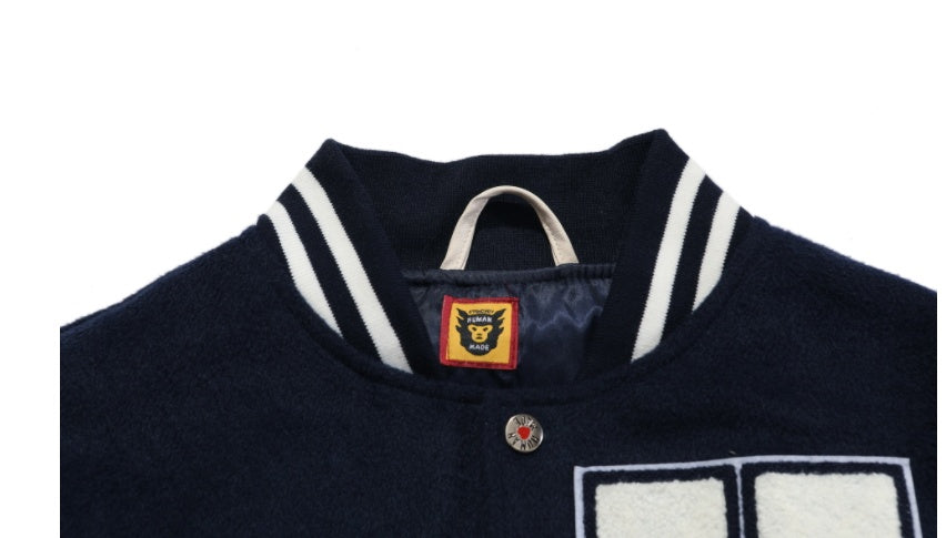 Unisex Cotton Varsity Jacket.