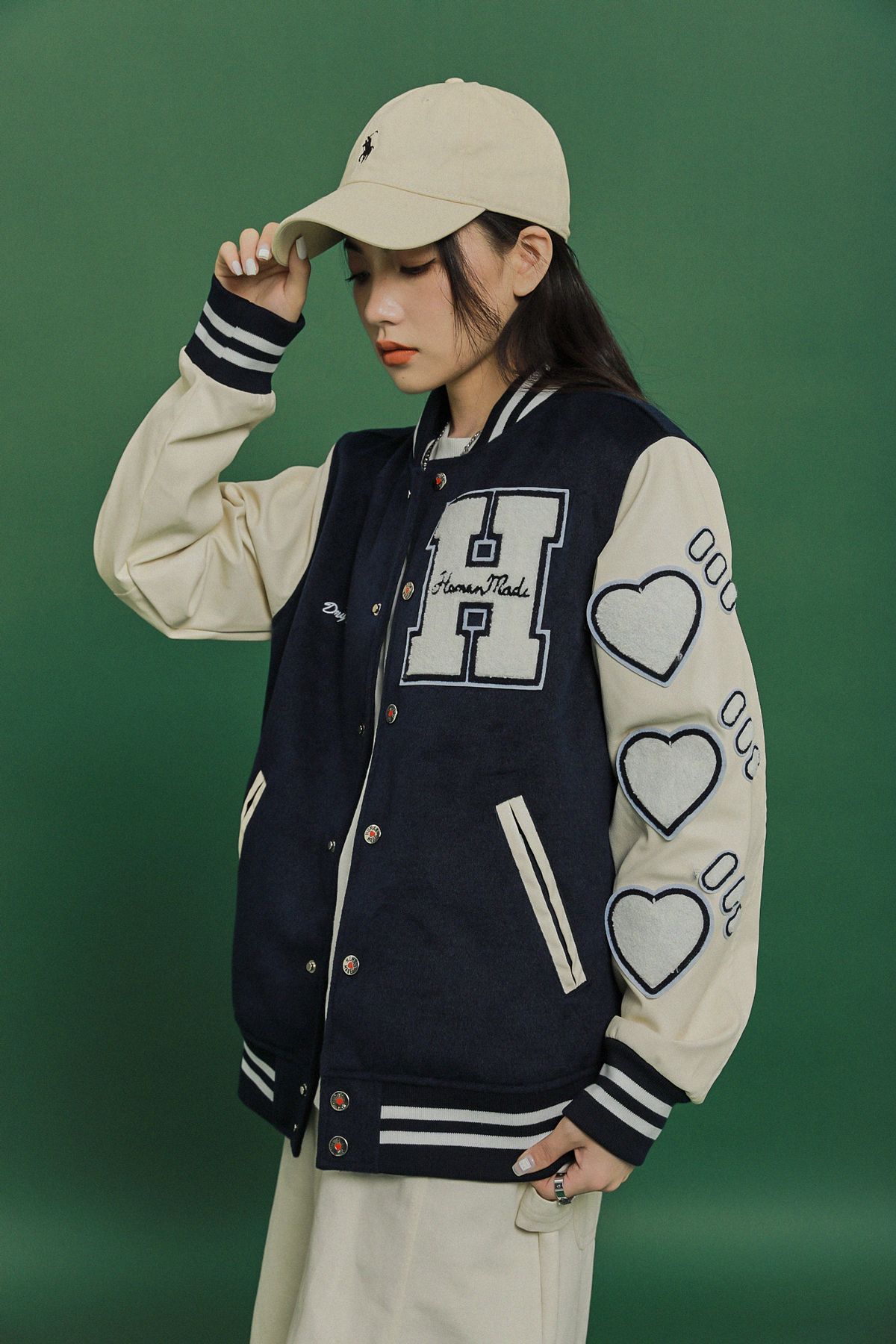 Unisex Cotton Varsity Jacket.