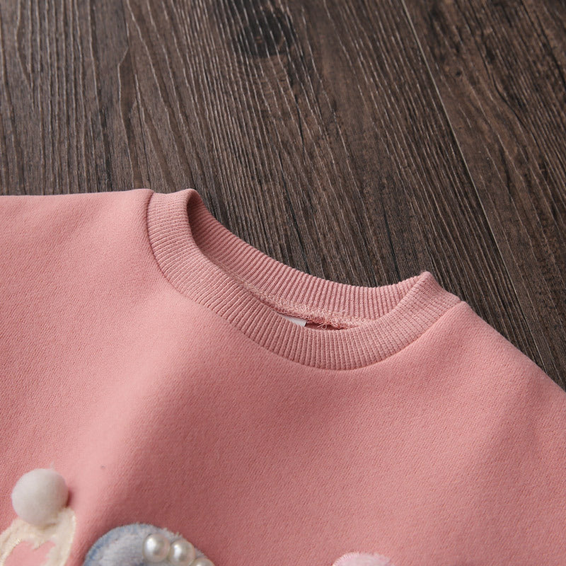 Baby Girls Pearl Winter Sweatshirt.