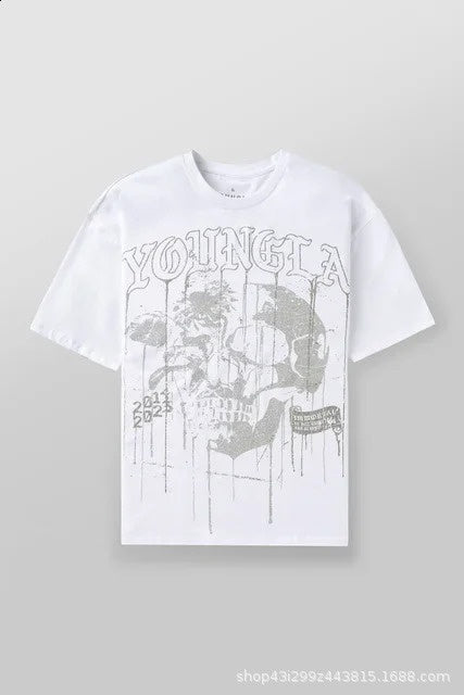 Men's Cotton Oversize Hip-Hop T-Shirts.