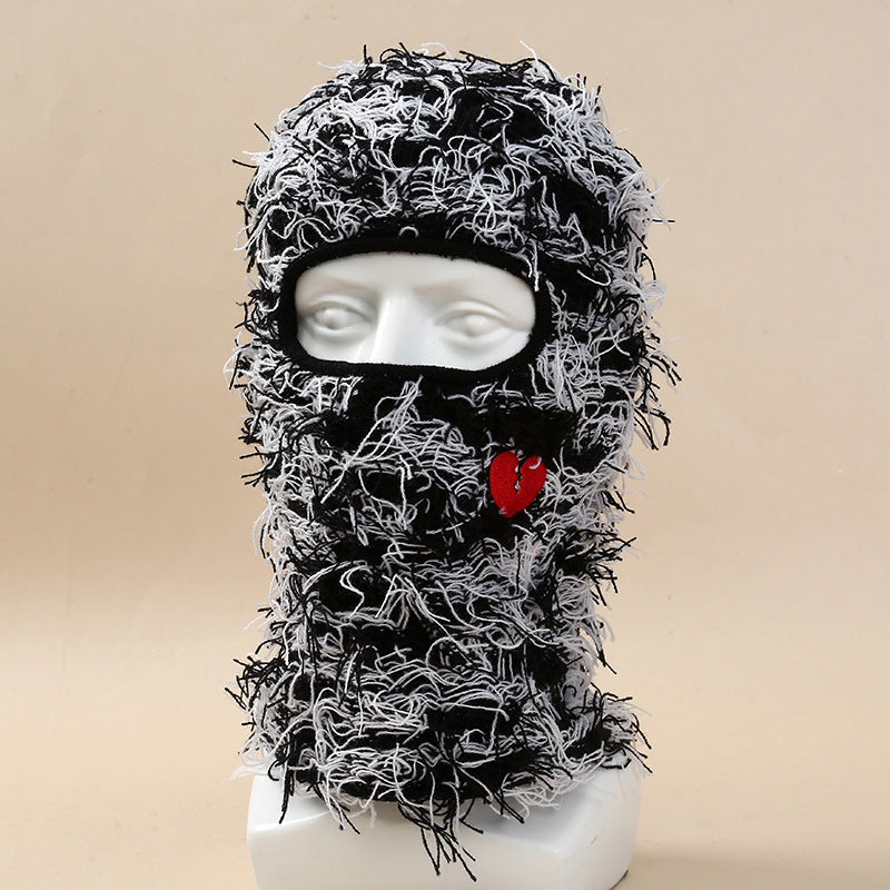 Single Hole Embroidery Knitted Mask.