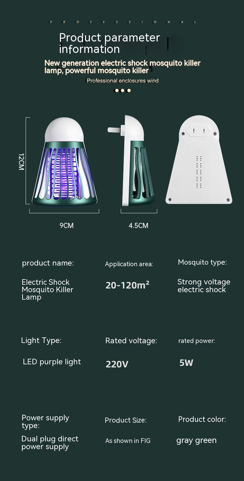 Household Automatic Electric Shock Mosquito Killing Lamp.