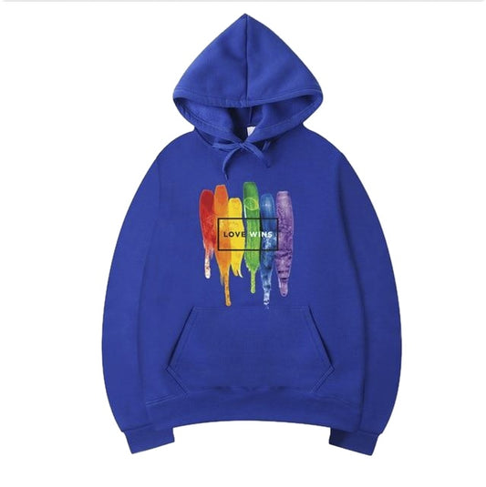 Unisex Pride LGBTQ (LOVE WINS) Cotton Hoodie.