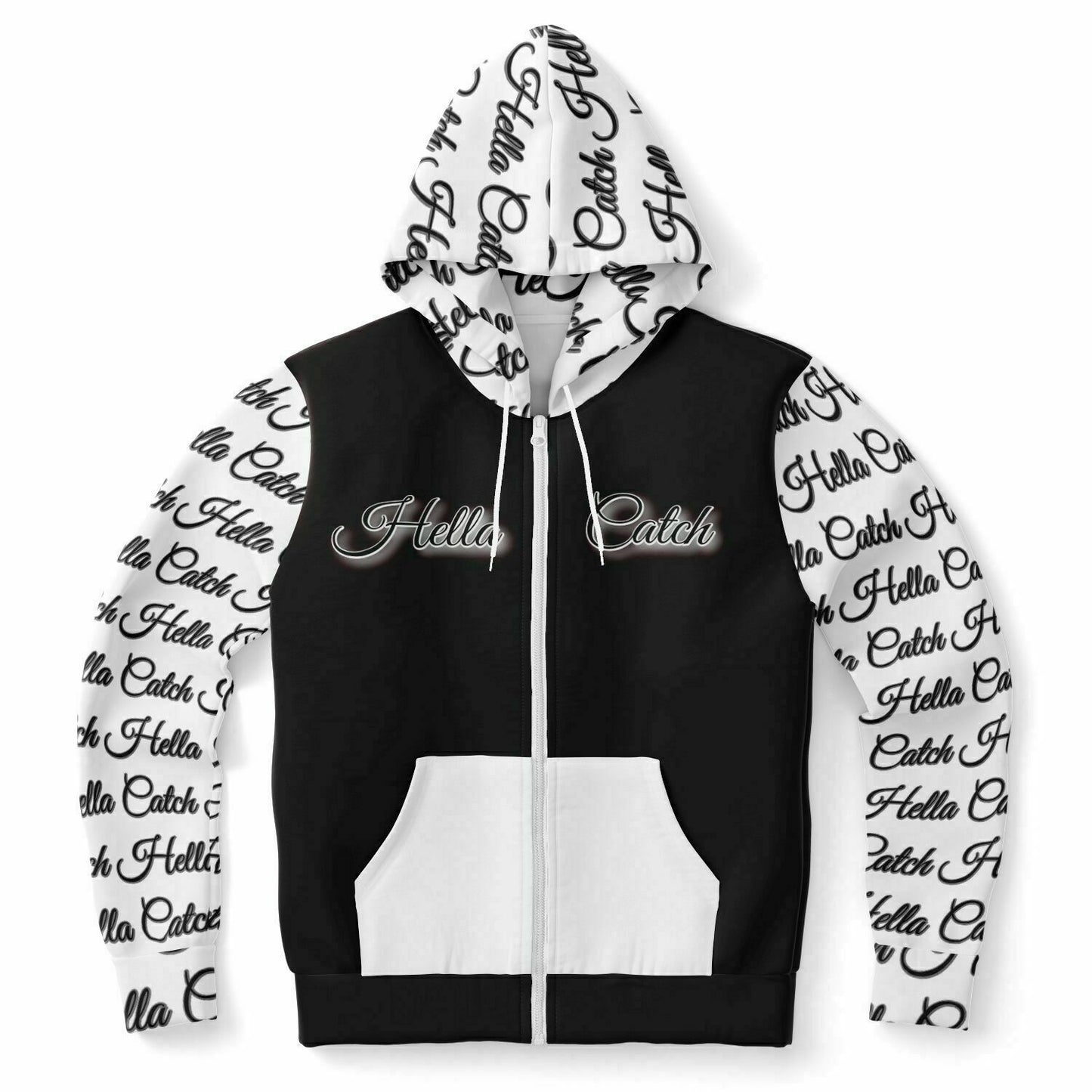 "Hella Catch" Men's Fashion Zip-Up Hoodie - AOP