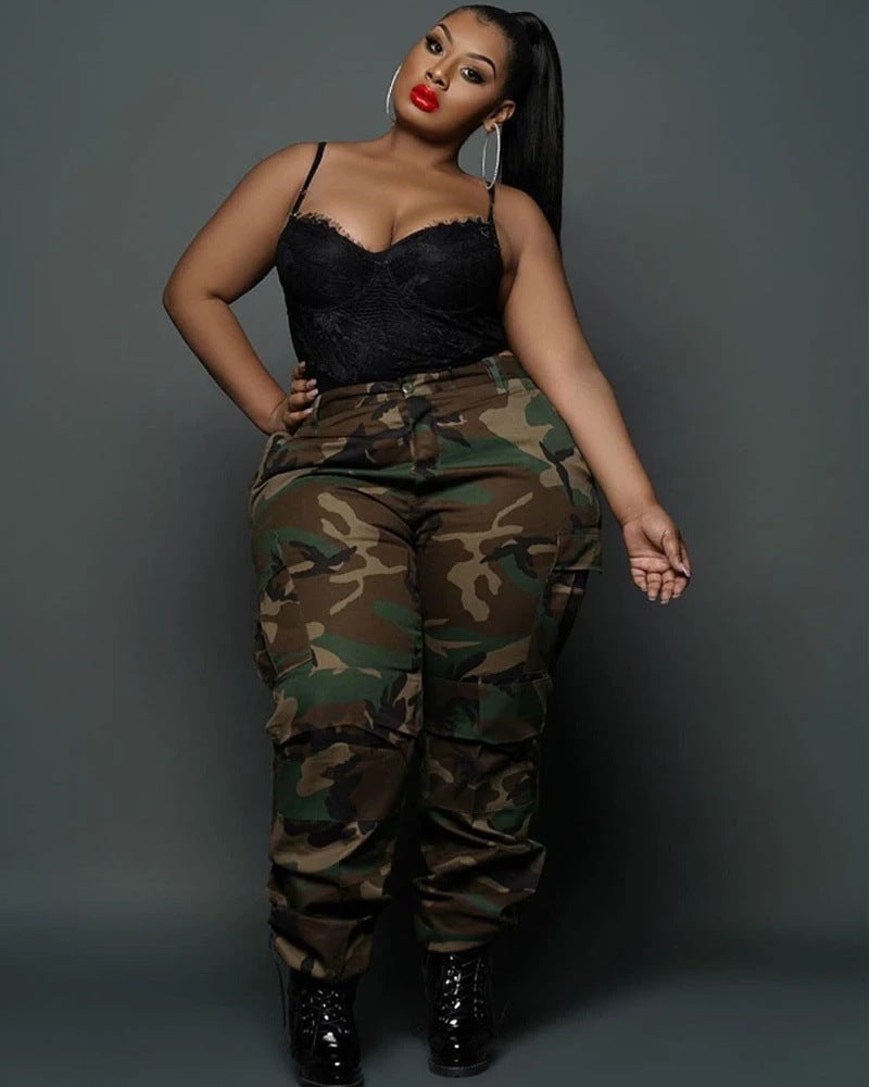 Women's Plus Size Camo Pants.