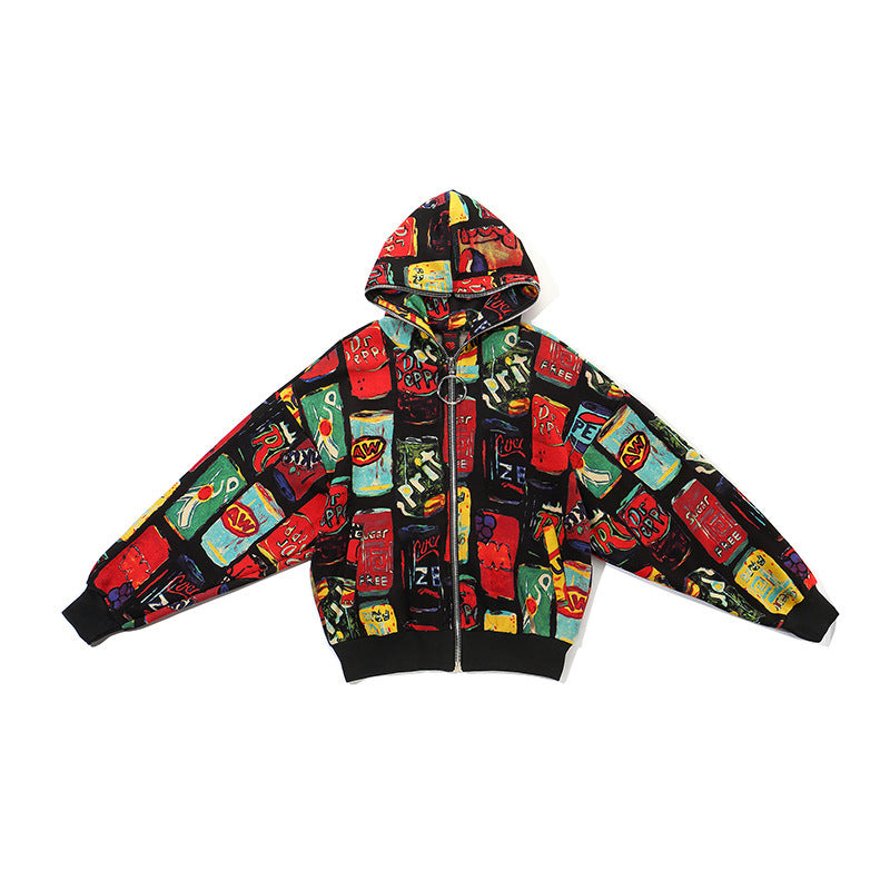 Men's (Soft Drink Inspired) Printed Cardigan Jacket.