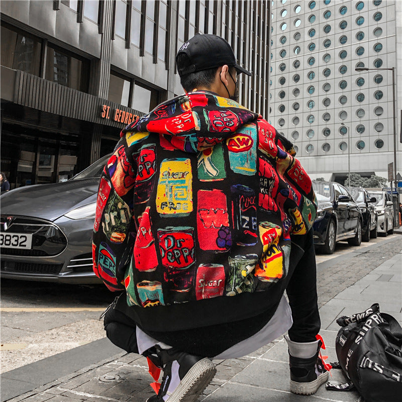 Men's (Soft Drink Inspired) Printed Cardigan Jacket.