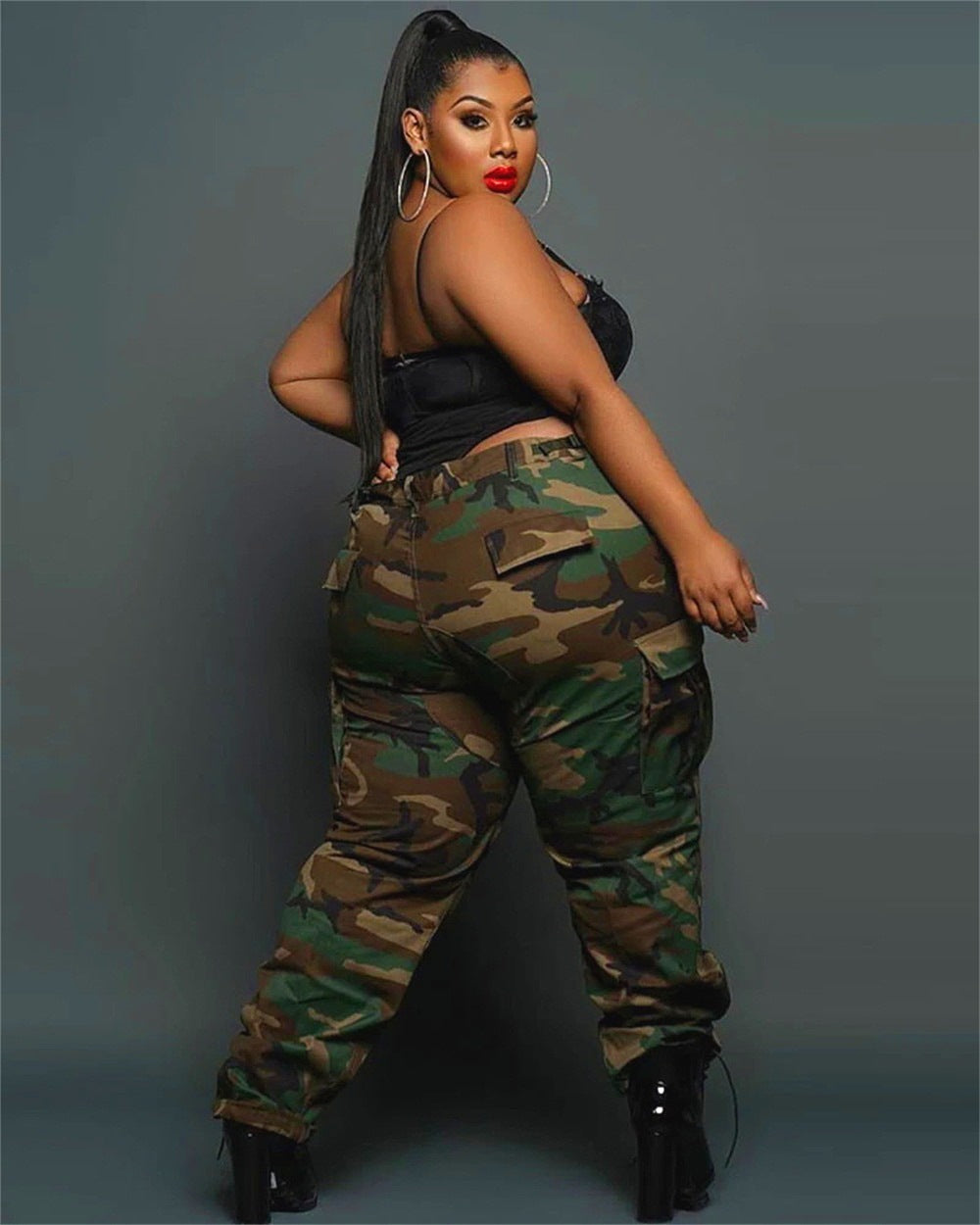 Women's Plus Size Camo Pants.