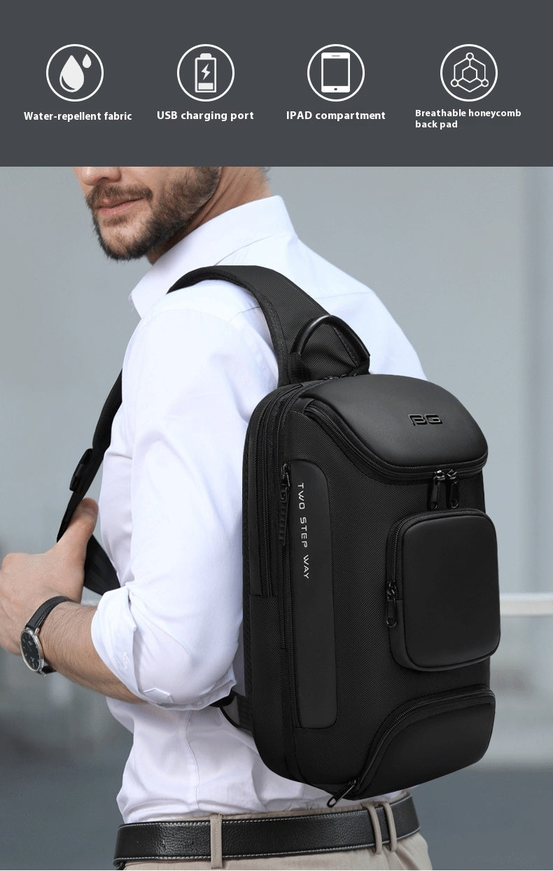 Men's Mechanical Style Business Shoulder Bag.