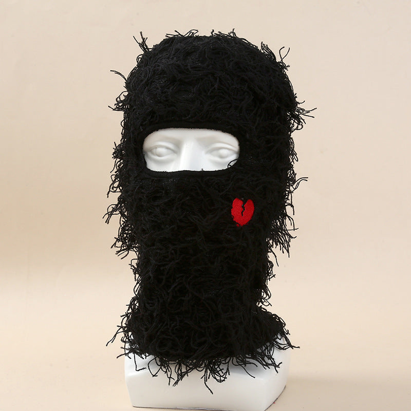 Single Hole Embroidery Knitted Mask.