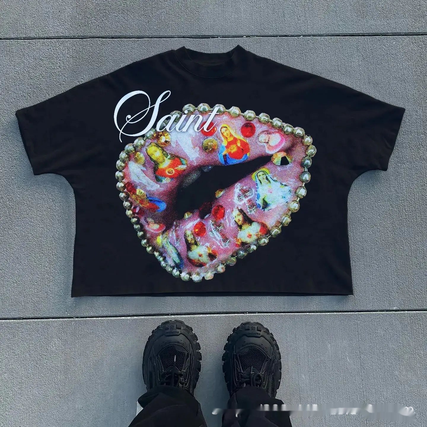 Men's Cotton Oversize Hip-Hop T-Shirts.