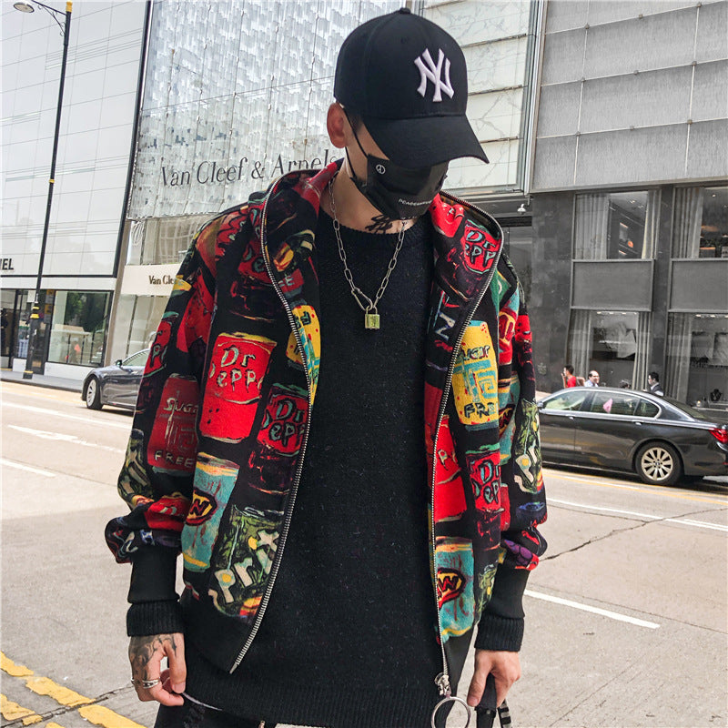 Men's (Soft Drink Inspired) Printed Cardigan Jacket.