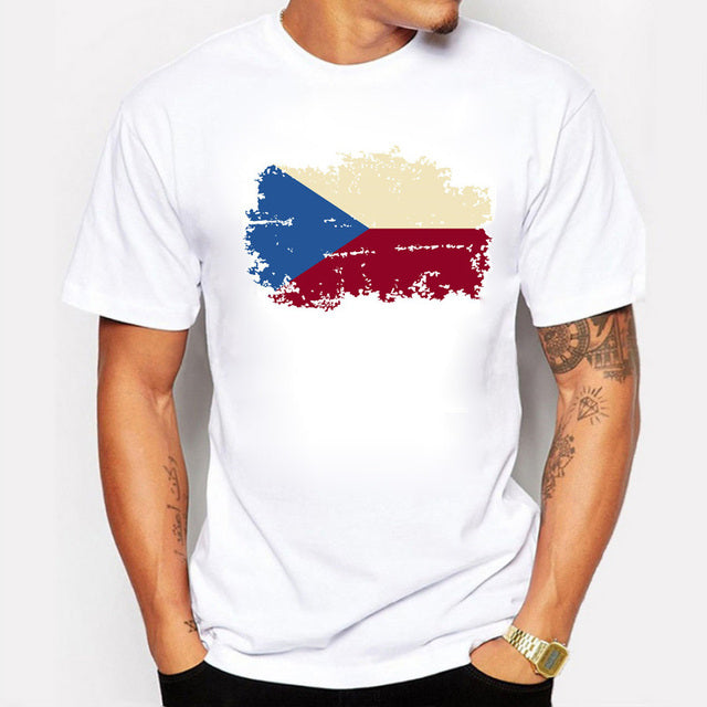 Men's Short-Sleeve National Flag T-Shirts.