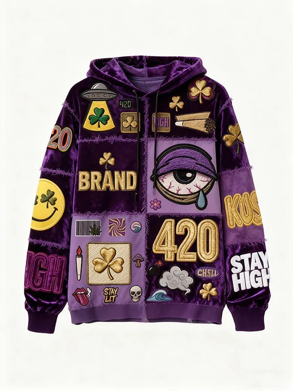 Unisex 420 Fashion Hip-Hop Hoodie.