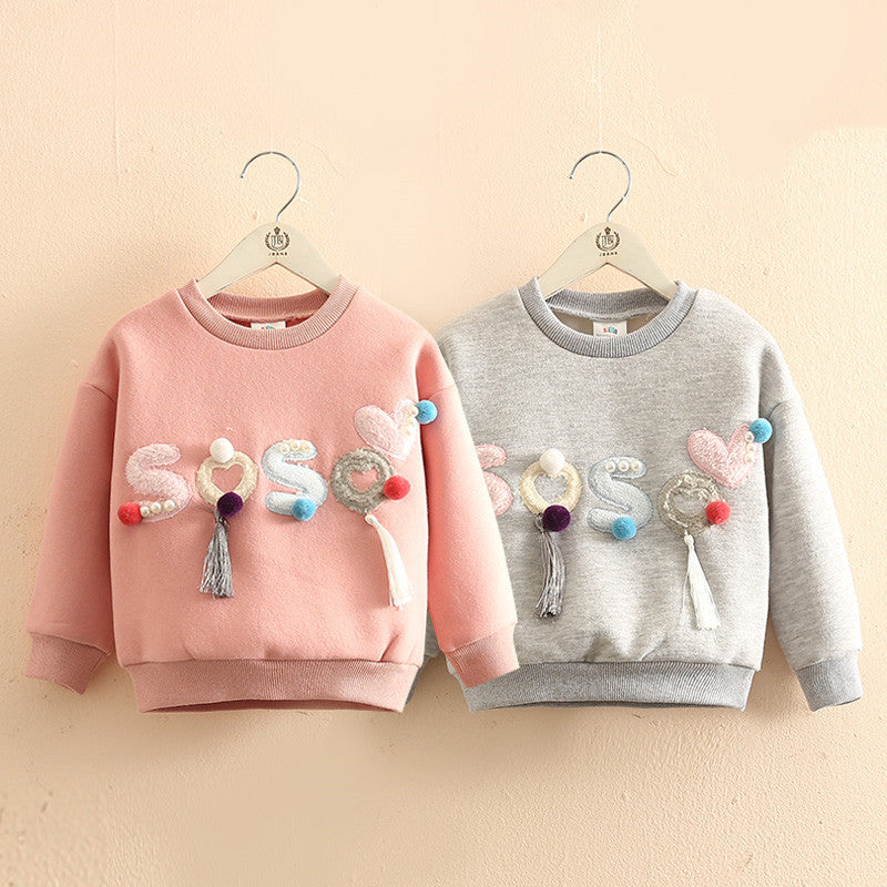 Baby Girls Pearl Winter Sweatshirt.