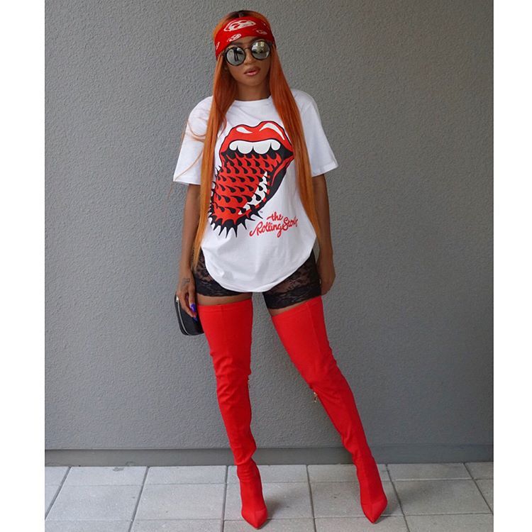 Women's Red Tongue T-Shirt.