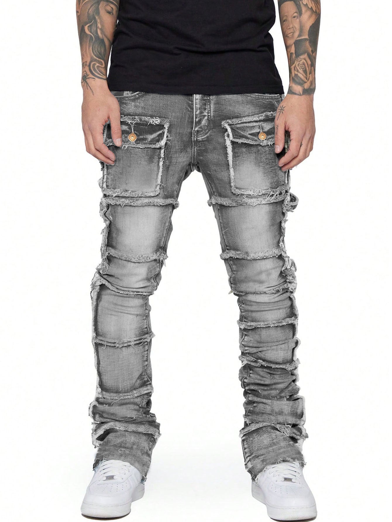 Men's Denim Straight-Leg Fashion Jeans.