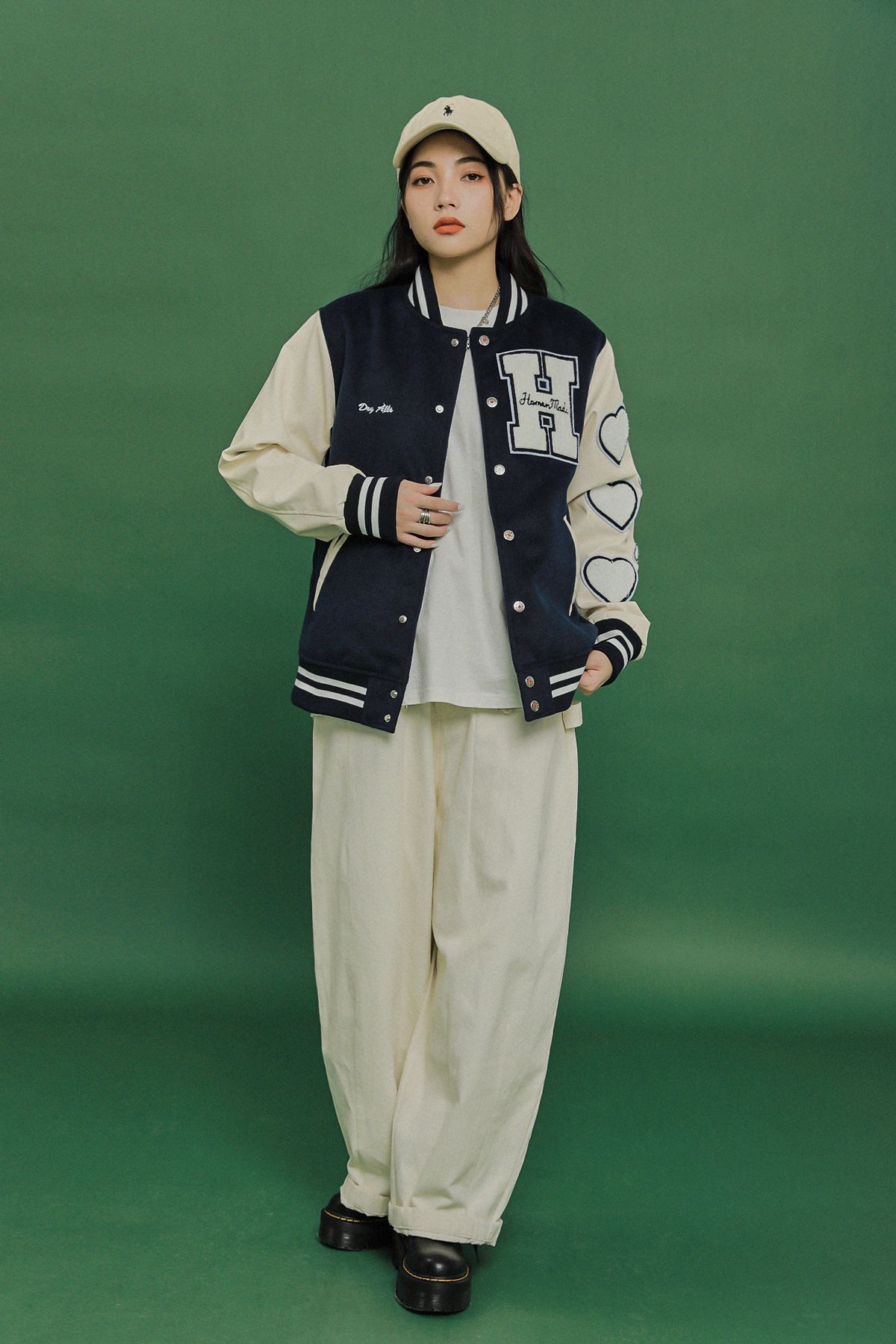 Unisex Cotton Varsity Jacket.