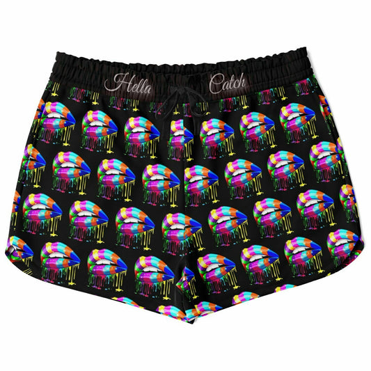 "Hella Catch" Women's (Kissy) Fashion Shorts - AOP