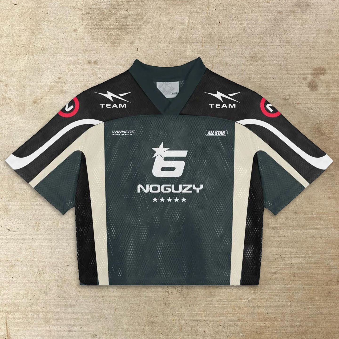 Men's V-Neck Digital Printed Cropped Jerseys.