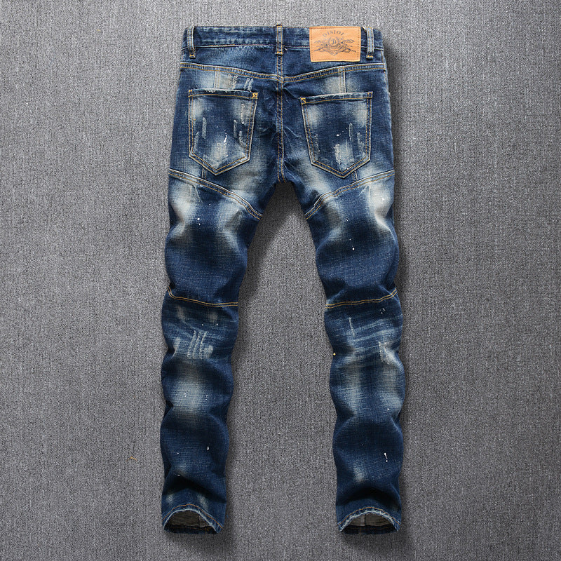 High Street Fashion Ripped Men's Jeans.