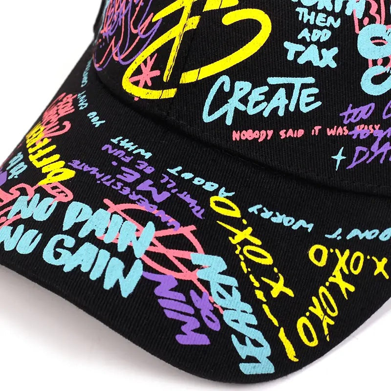 Unisex Graffiti Hip-Hop Baseball Cap.