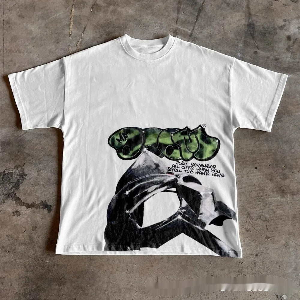 Men's Cotton Oversize Hip-Hop T-Shirts.